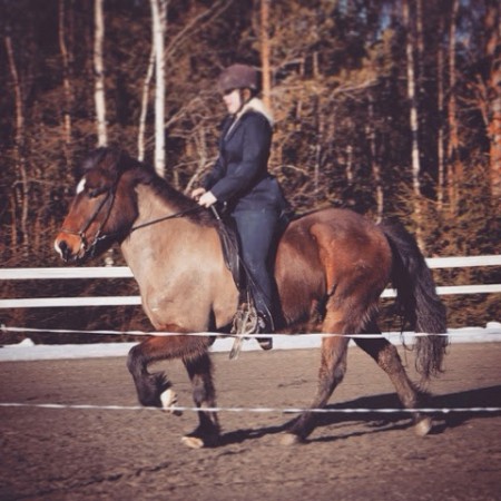 Jag och Helgi på Ovikens vintertävling där vi kom 5:a :)